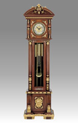 Grandfather Clock 510 walnut with gold and decoration